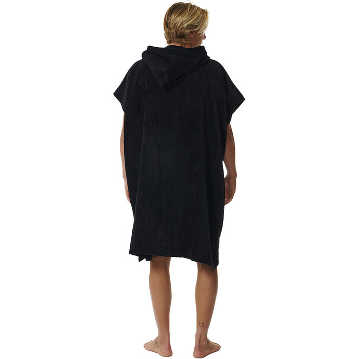 2024 Rip Curl Mens Logo Hooded Towel Changing Robe / Poncho 00GMTO - Negro